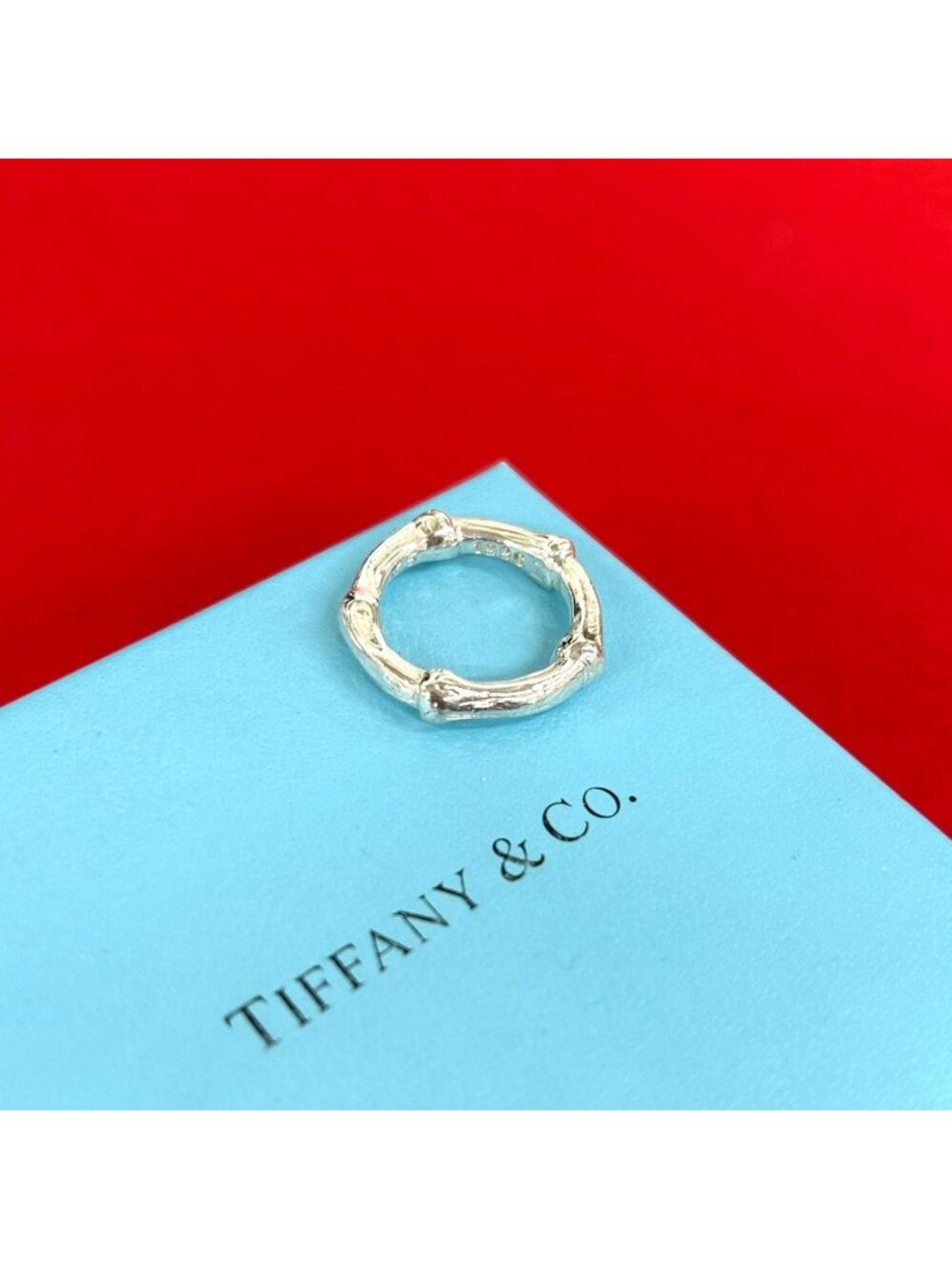Tiffany & Co Vintage Bamboo Ring 925 Sterling Silver